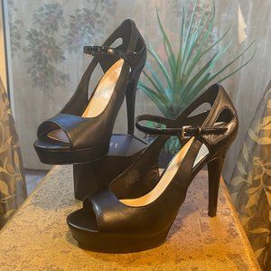 Nine West DoneThat Peep Toe Strap High Heels